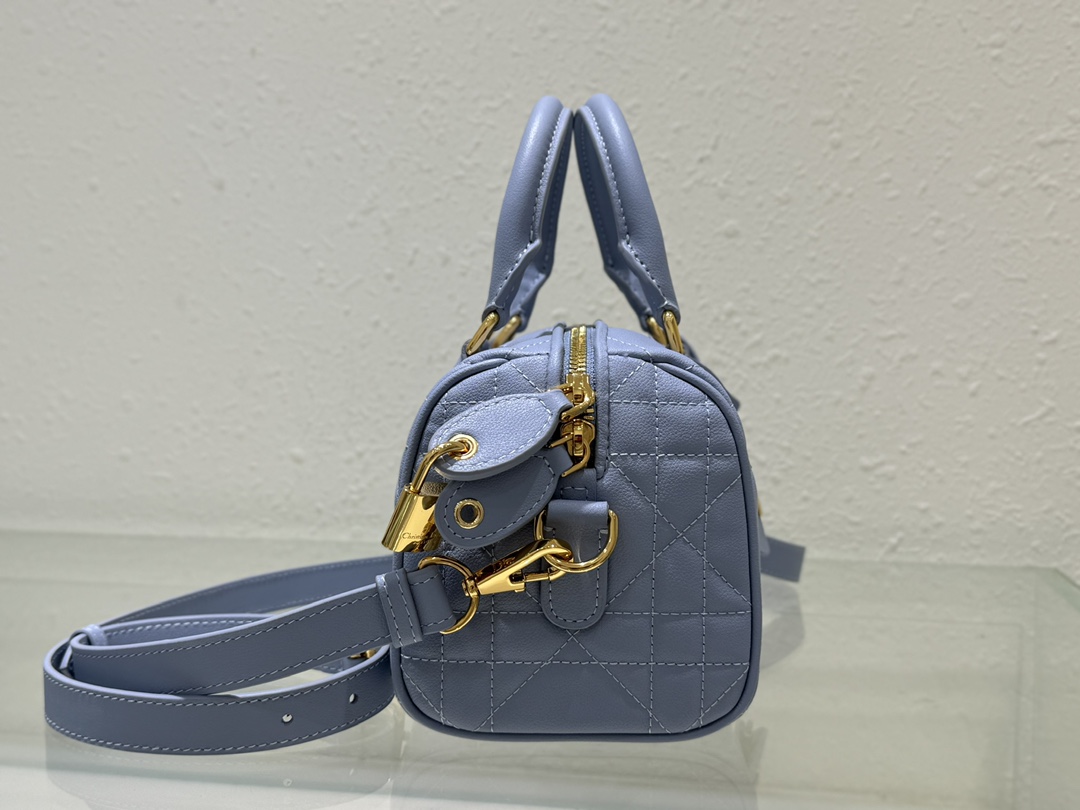 Dior Groove 20 Bag Pale Blue Macrocannage Calfskin